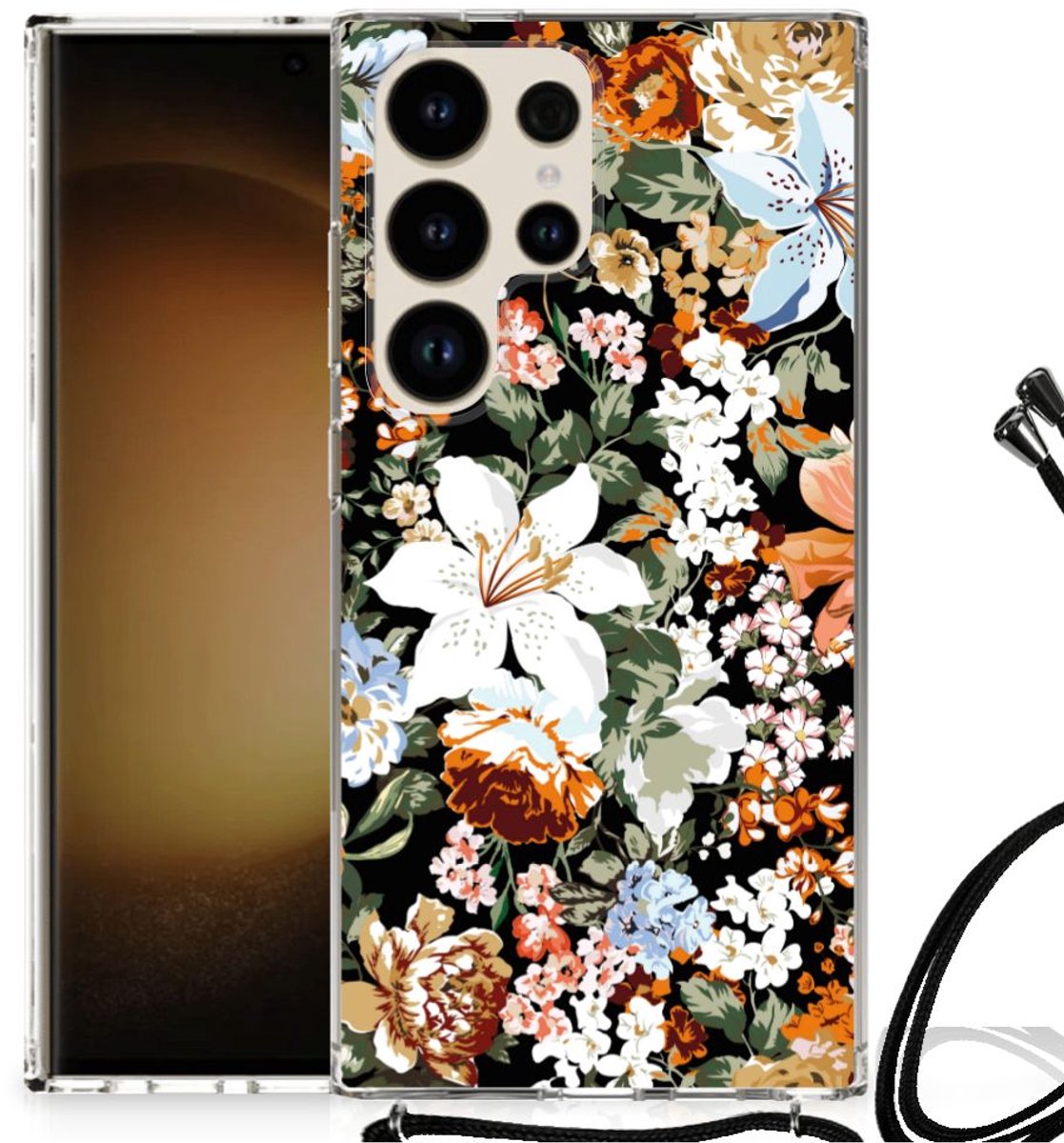 Case voor Samsung Galaxy S24 Ultra Dark Flowers