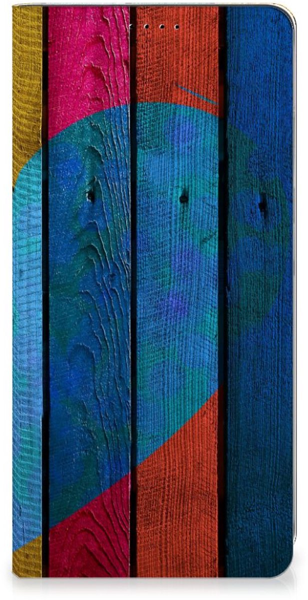 Samsung Galaxy A35 Book Wallet Case Wood Heart - Cadeau voor je Vriend