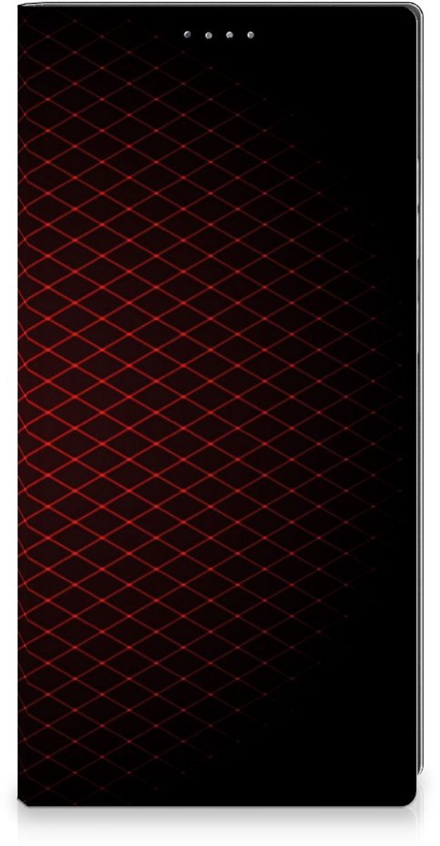 Samsung Galaxy S24 Ultra Hoesje met Magneet Geruit Rood