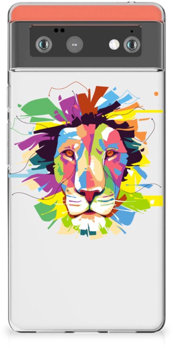 Google Pixel 6 Telefoonhoesje met Naam Lion Color
