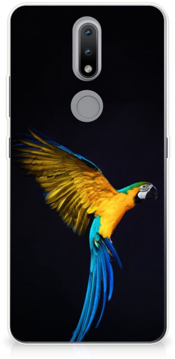 Nokia 2.4 TPU Hoesje Papegaai