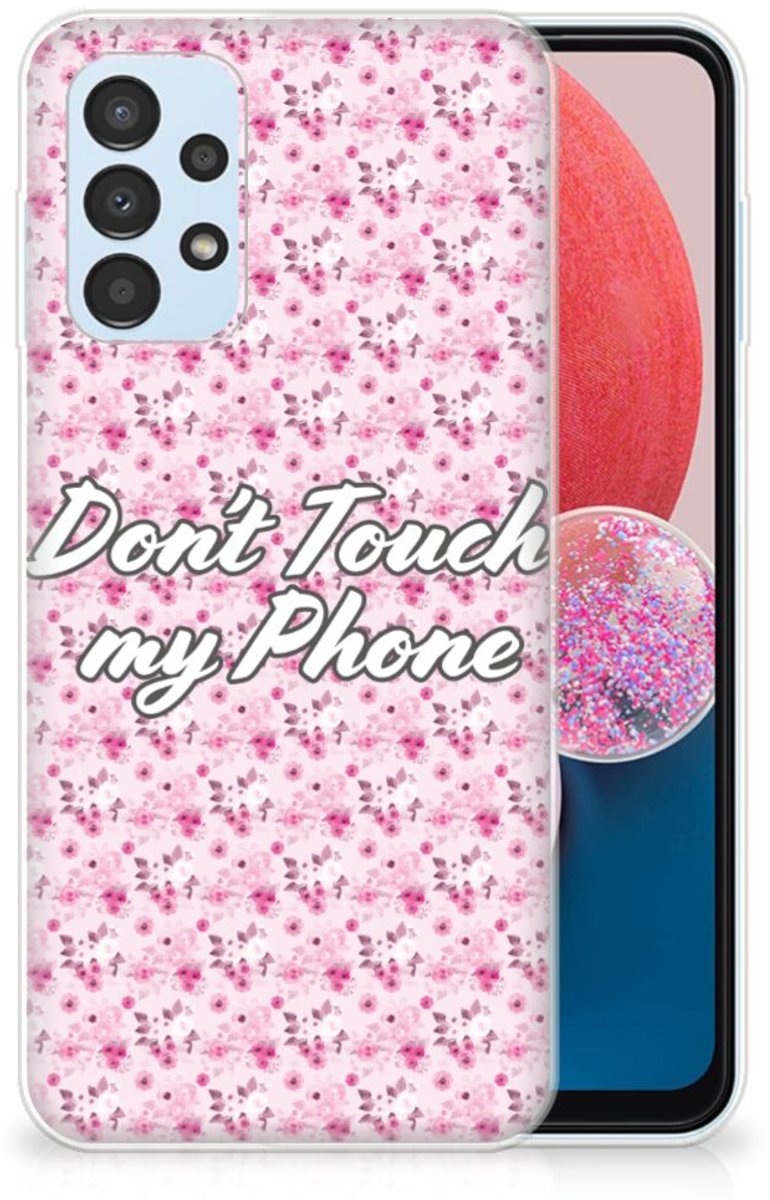 Samsung Galaxy A13 4G Silicone-hoesje Flowers Pink DTMP