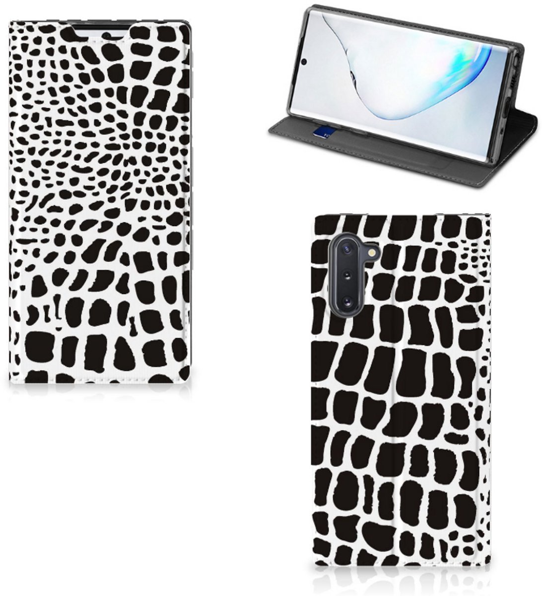 Book Case voor Samsung Galaxy Note 10 Hoesje maken Slangenprint