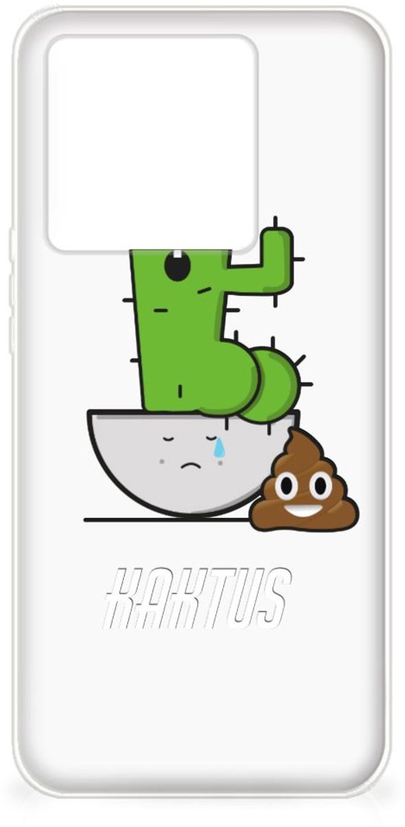 Back Cover voor Xiaomi 13T Telefoonhoesje met Naam Cactus Poo