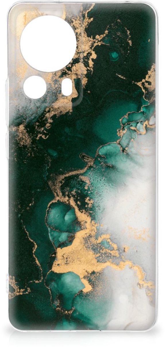 TPU Siliconen Hoesje voor Xiaomi 13 Lite Marmer Groen