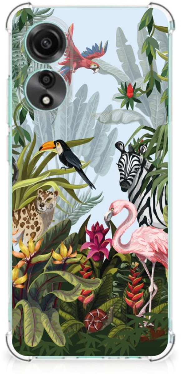 Back Cover voor Case Anti-shock voor OPPO A78 4G Jungle