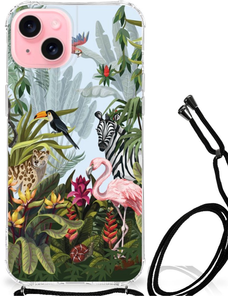 Case Anti-shock voor iPhone 15 Plus Jungle