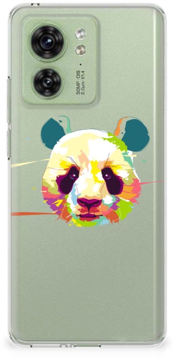 Motorola Edge 40 Telefoonhoesje met Naam Panda Color