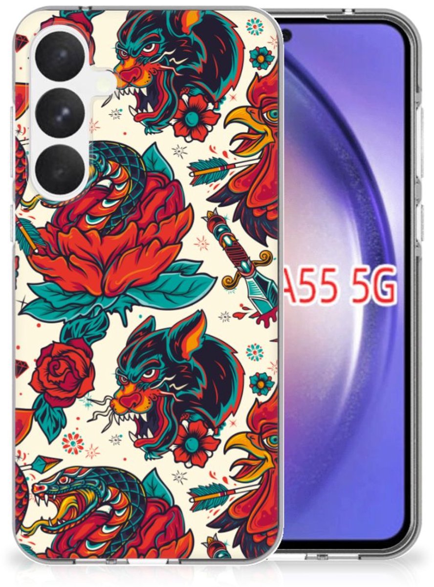 Siliconen Hoesje met foto voor Samsung Galaxy A55 Old Skool