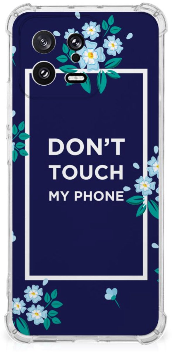 Xiaomi 13 Anti Shock Case Flowers Blue DTMP