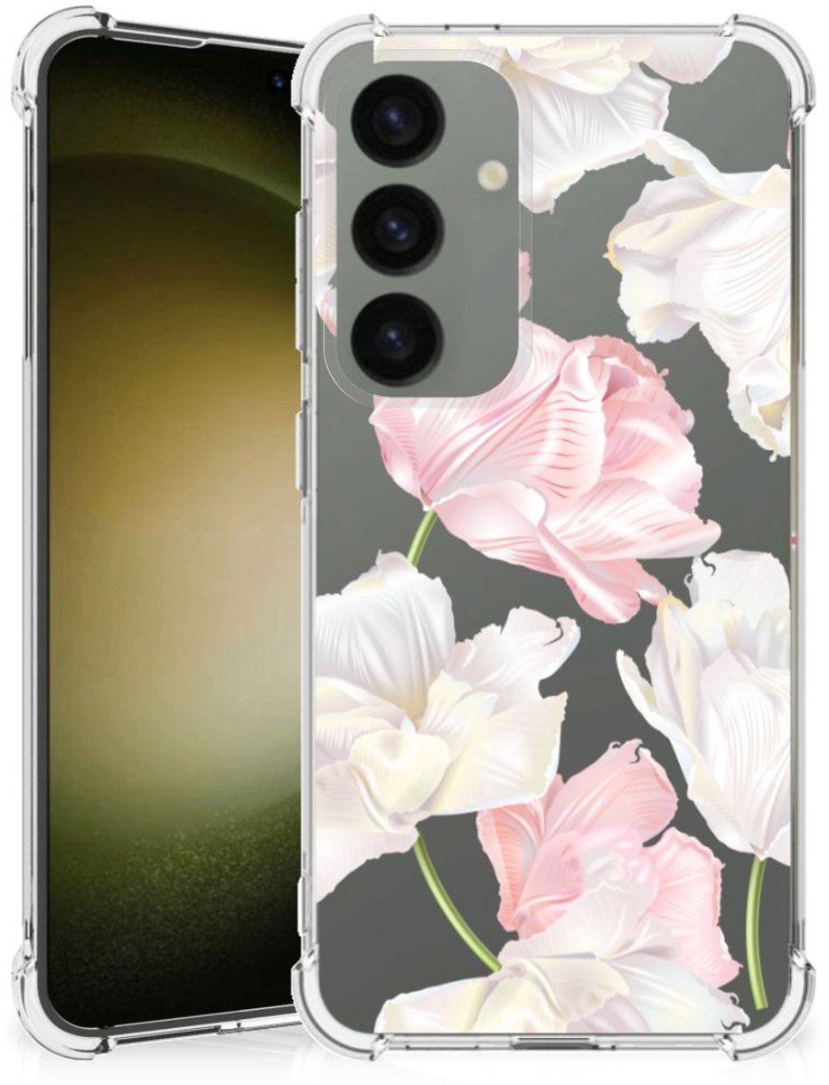 TPU Case Anti-Shock voor Samsung Galaxy S24 Case Lovely Flowers