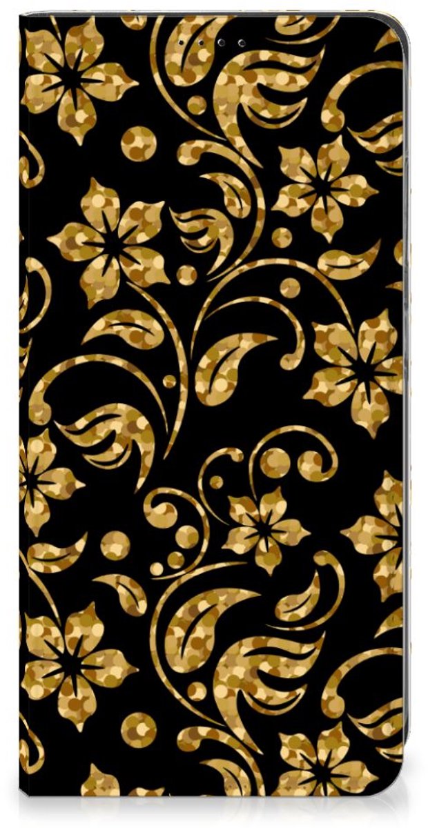 Samsung Galaxy A05s Smart Cover Gouden Bloemen