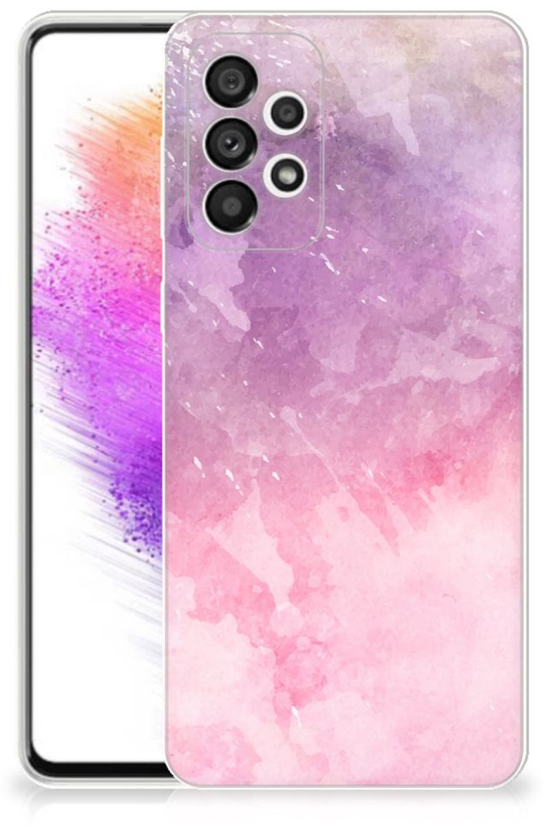Hoesje maken Samsung Galaxy A73 5G Pink Purple Paint