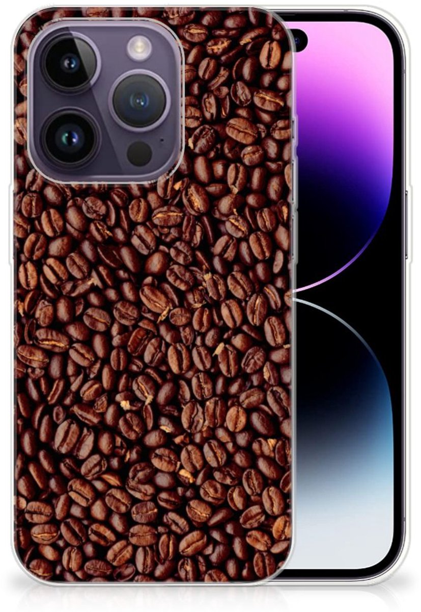 Apple iPhone 14 Pro Siliconen Case Koffiebonen