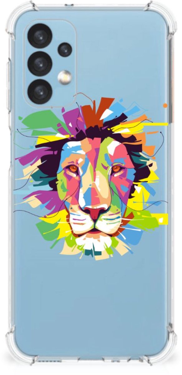 Back Cover voor Samsung Galaxy A13 (4G) Stevig Bumper Hoesje Lion Color
