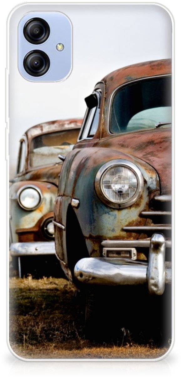 Samsung Galaxy A04e Siliconen Hoesje met foto Vintage Auto