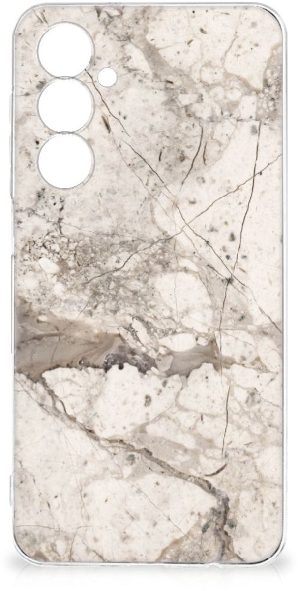 Samsung Galaxy A54 5G TPU Siliconen Hoesje Marmer Beige