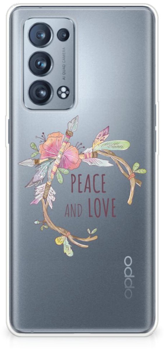 OPPO Reno 6 Pro Plus 5G Telefoonhoesje met Naam Boho Text