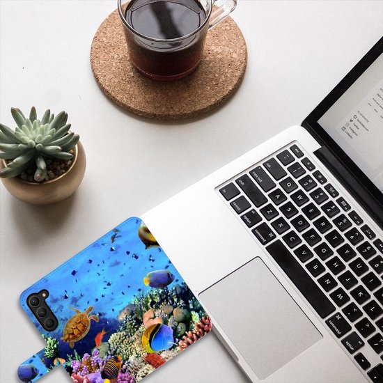 Case Cover pour Samsung Galaxy S23 Plus Portefeuille Pêche