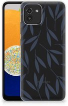 Samsung Galaxy A03 TPU Case Leaves Blue