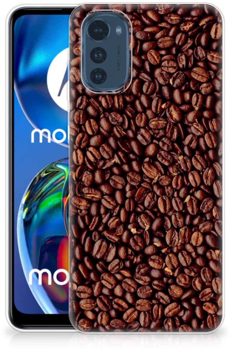 Motorola Moto E32/E32s Siliconen Case Koffiebonen