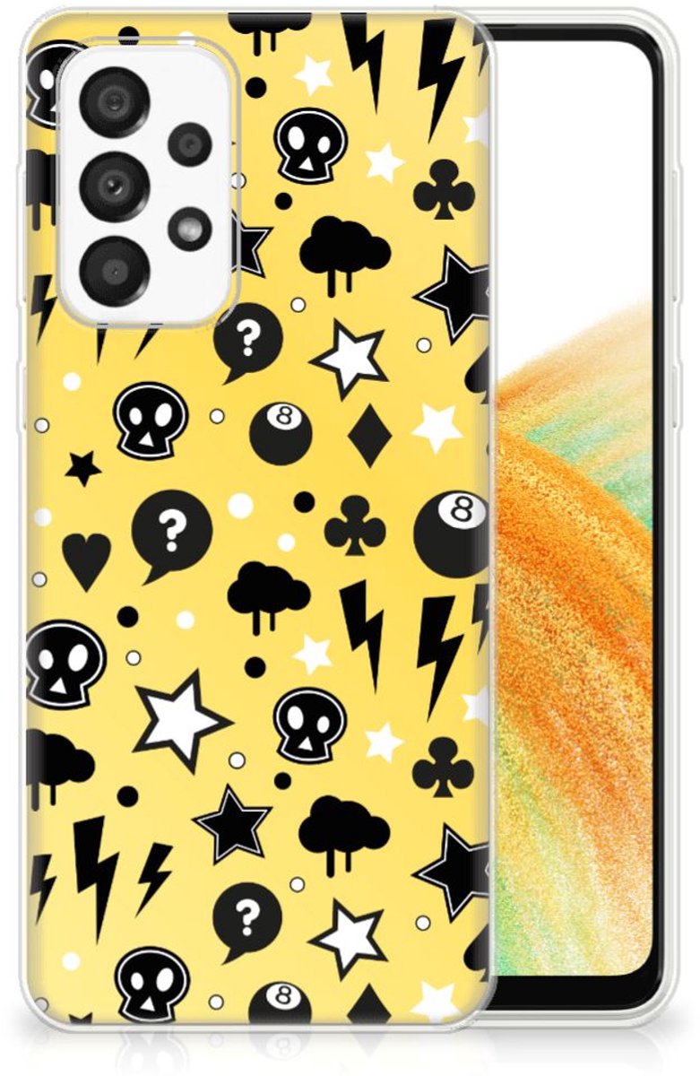 Silicone Back Case Samsung Galaxy A33 5G Punk Geel