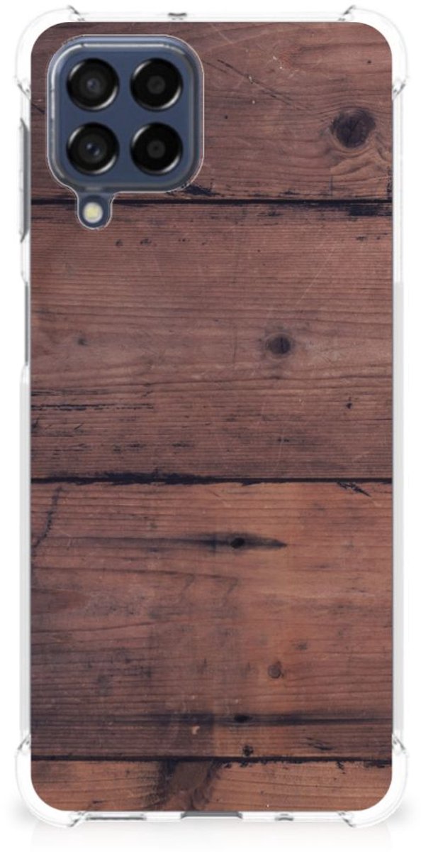 TPU Case Anti-Shock voor Samsung Galaxy M53 Stevig Telefoonhoesje Old Wood