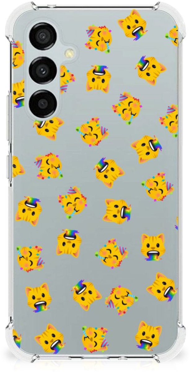 Doorzichtige Silicone Hoesje voor Samsung Galaxy A54 Katten Emojis