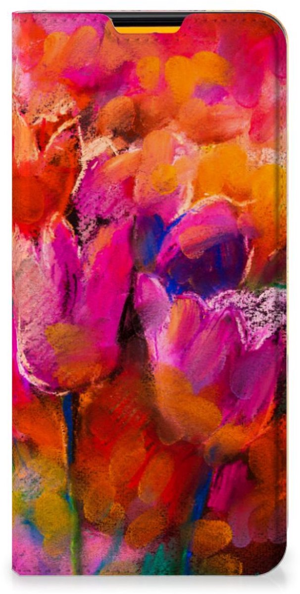 Standcase Hoesje voor Bookcase Samsung Galaxy M52 Tulips