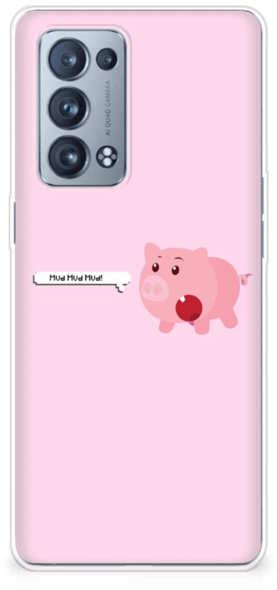 OPPO Reno 6 Pro Plus 5G Telefoonhoesje met Naam Pig Mud