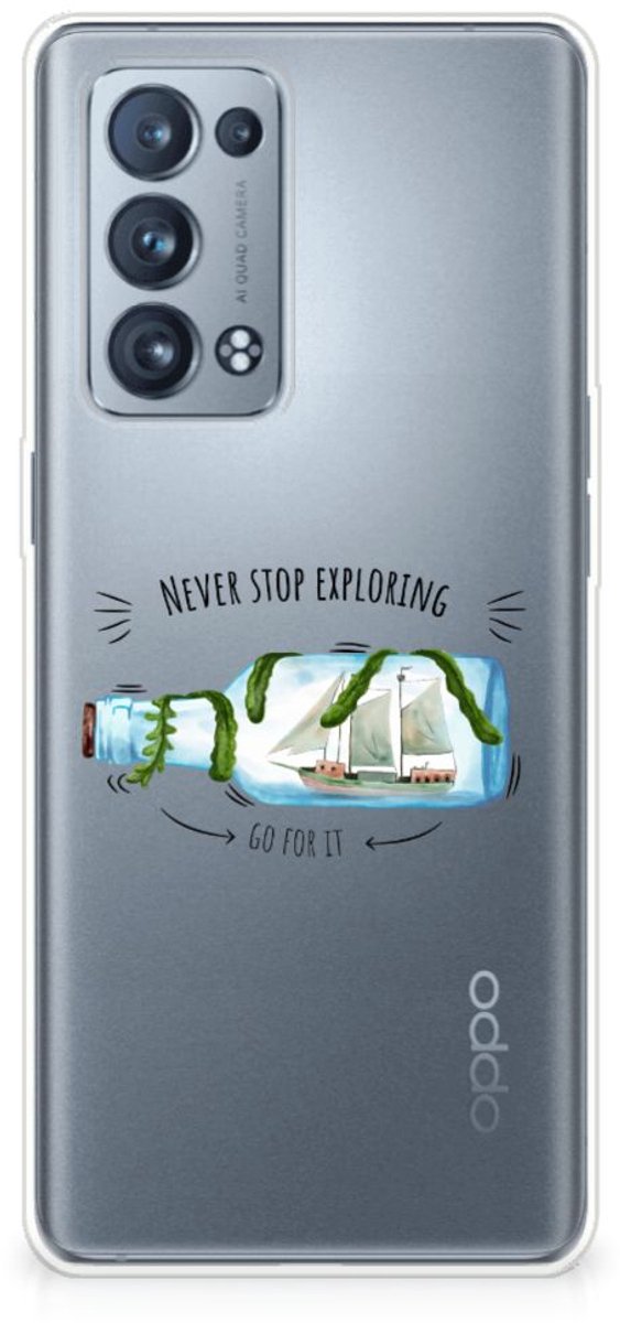 OPPO Reno 6 Pro Plus 5G Telefoonhoesje met Naam Boho Bottle
