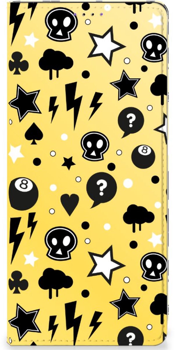 Mobiel BookCase Samsung Galaxy A22 5G Punk Geel