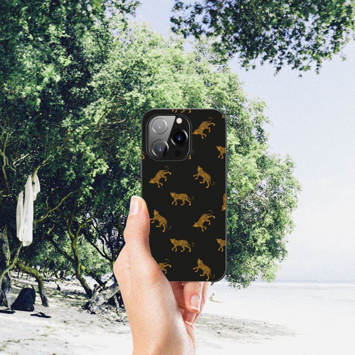 Dierenprint Telefoonhoesje voor iPhone 14 Pro Leopards