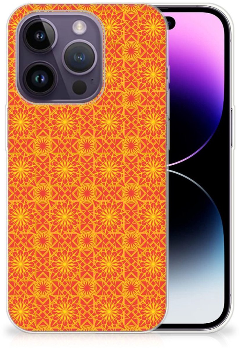 Apple iPhone 14 Pro TPU bumper Batik Oranje