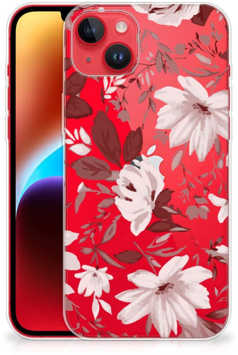 Hoesje maken iPhone 14 Plus Watercolor Flowers