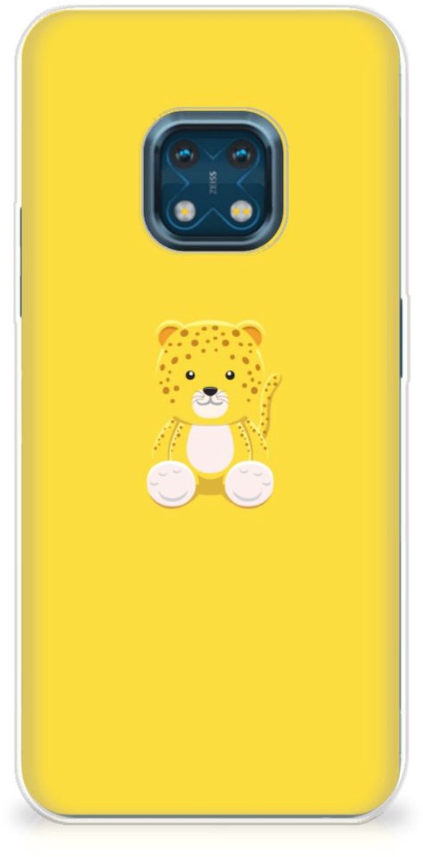 Nokia XR20 Telefoonhoesje met Naam Baby Leopard