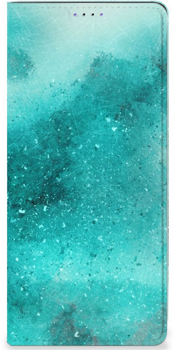 Bookcase Samsung Galaxy A22 5G Painting Blue