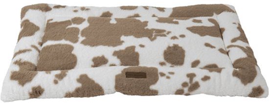 Animal Boulevard Ab10751 - Manden En Kussens - Hond - Ab Cow Plush Bench Kussen Wit/mokka-xxl 119x73cm - Maat: Xxl - 205204