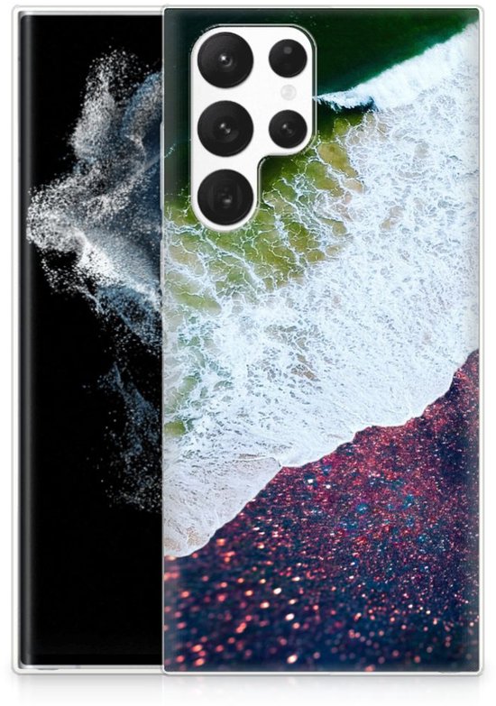 Coque Téléphone pour Samsung Galaxy S22 Ultra Housse Coque Mer Dans L'Espace