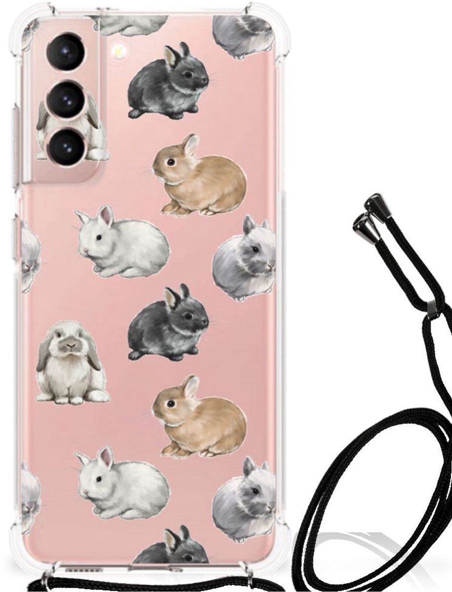 Case Anti-shock voor Samsung Galaxy S21 FE Konijntjes