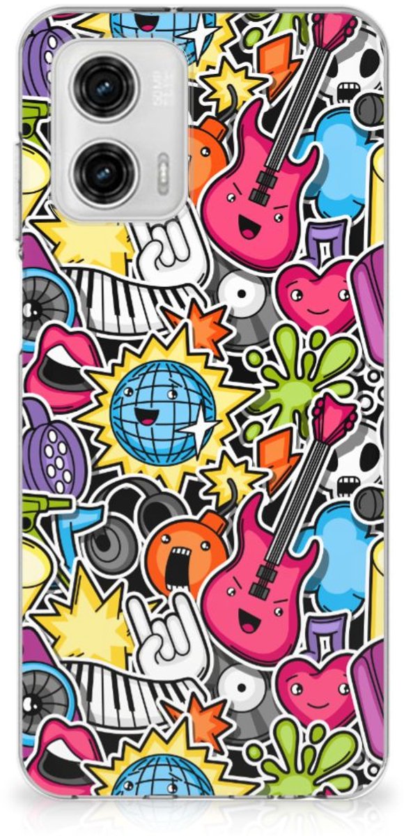 Motorola Moto G73 Silicone Back Cover Punk Rock