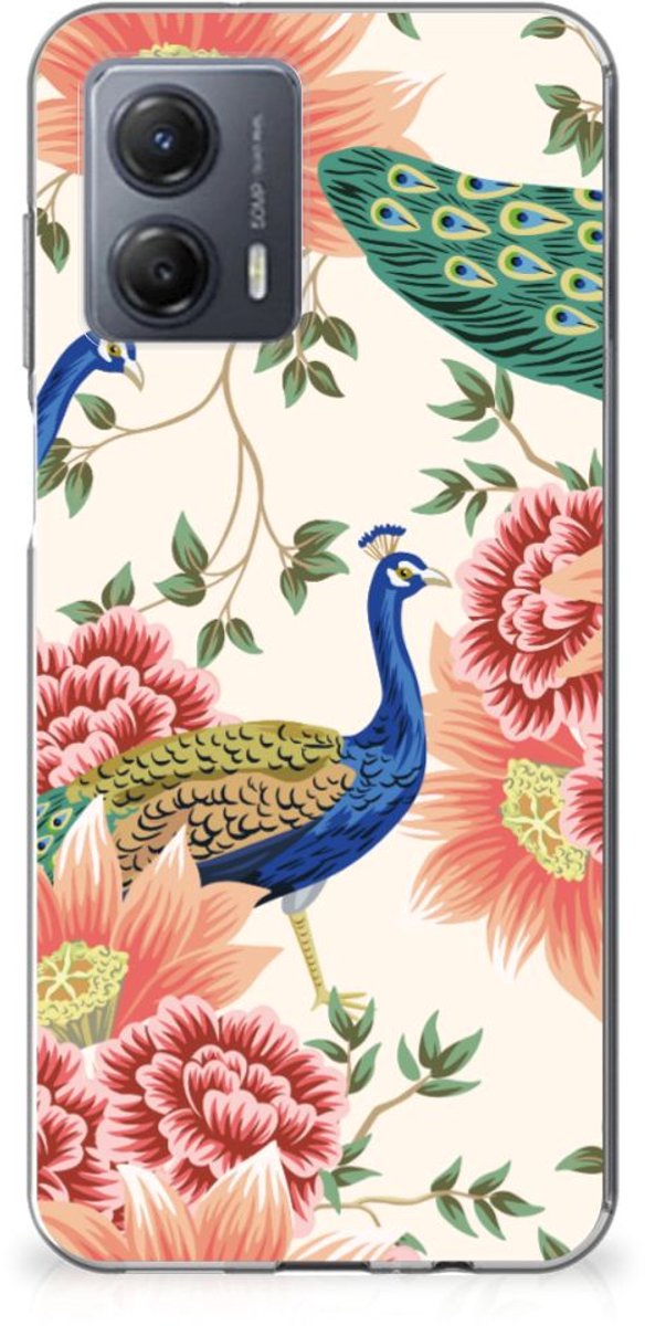 TPU Hoesje voor Motorola Moto G53 Pink Peacock