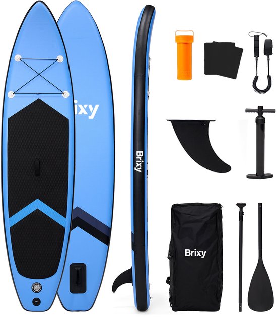 Brixy SUP Board - Opblaasbaar Paddle Board - Complete Set - 305 cm - Max. 150 kg - Blauw