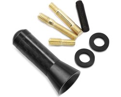 Scoby - Auto Antenne - Carbon Look Korte Antenne - Universeel - Zwart - 35MM - Car Antenna