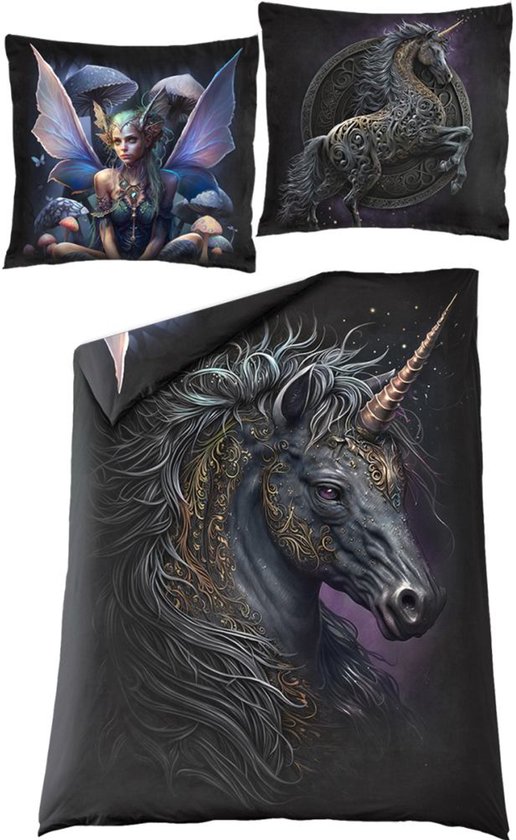 Stranger Things dekbedovertrek junior 140 x 200/90 cm katoen blauw
