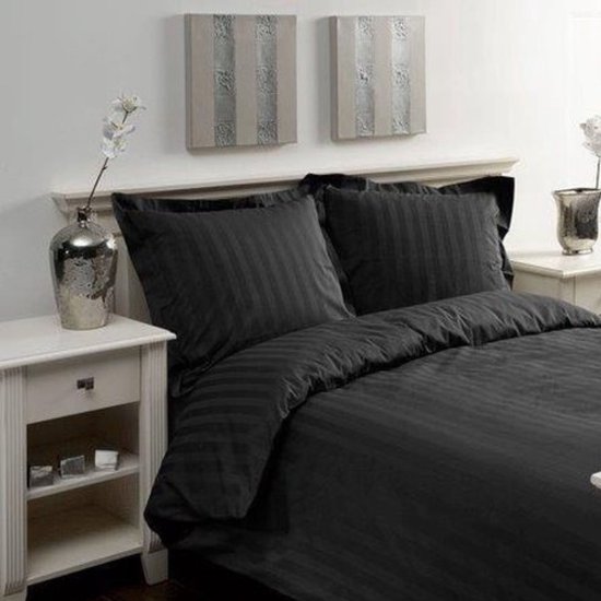 Papillon Dekbedovertrek Hotellinnen Zwart - 240x200/220 cm - Katoen Satijn van Papillon — afbeelding 3