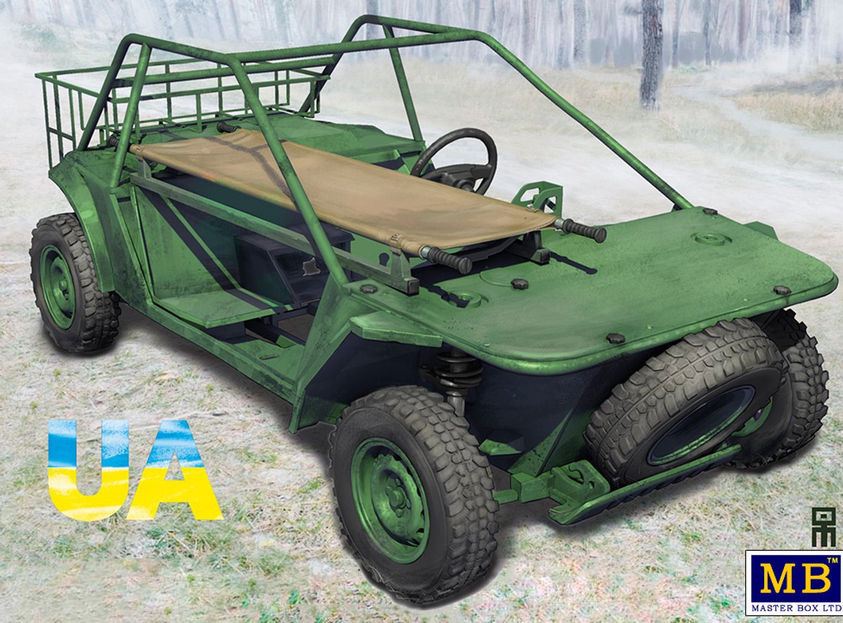 Master Box Modelbouwpakket Militaire voertuigen - 35240 Russisch-Oekraïense Buggy Mongoose - Oekraïense evacuatievoertuig voor het slagveld Plastic - 1:35 - Modelbouw