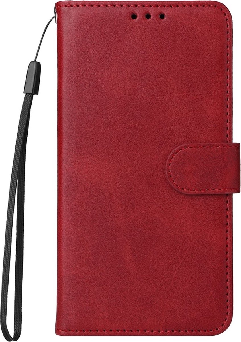 Mobigear Telefoonhoesje geschikt voor OnePlus 13 Hoesje | Mobigear Wallet Bookcase Portemonnee | Pasjeshouder voor 3 Pasjes | Telefoonhoesje voor Pinpas / OV Kaart / Rijbewijs - Rood