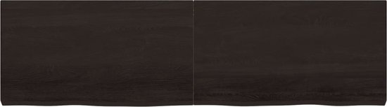 Plateau de table en chêne Massief The Living Store - 180 x 50 x 6 cm - Gris foncé