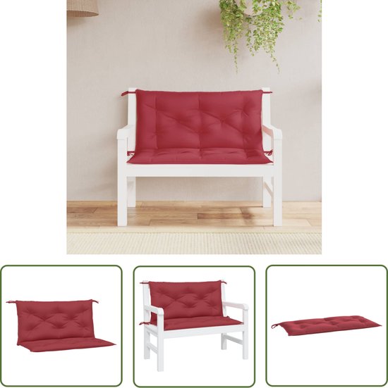 Tuinbankkussen 110x50x7 cm oxford stof groen